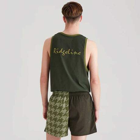 RIDGELINE Backslider Shorts - Deep Forest Print