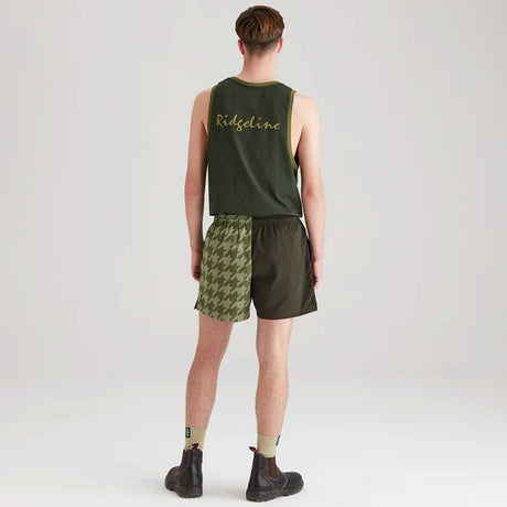 RIDGELINE Backslider Shorts - Deep Forest Print