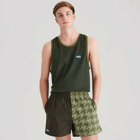 RIDGELINE Backslider Shorts - Deep Forest Print