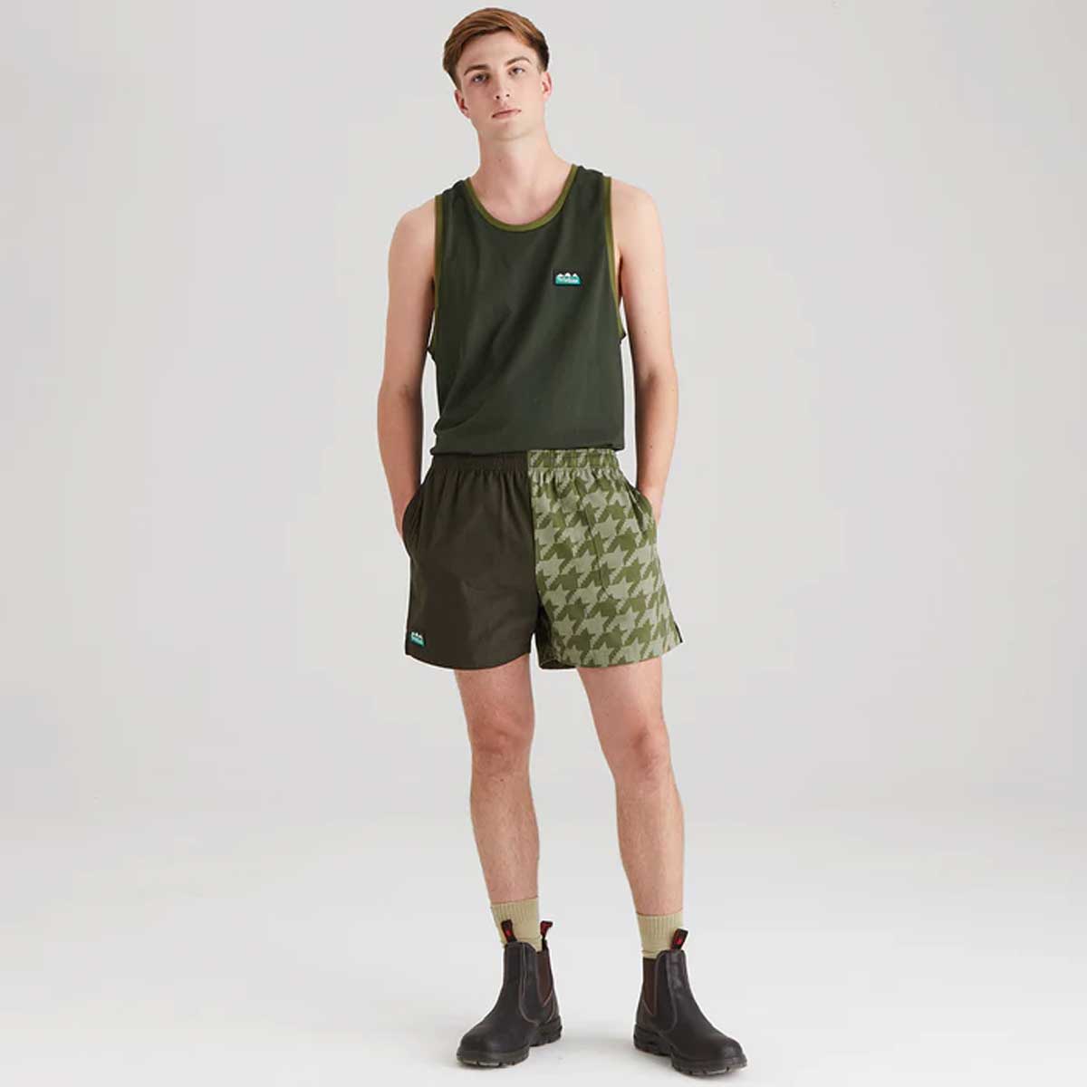 RIDGELINE Backslider Shorts - Deep Forest Print