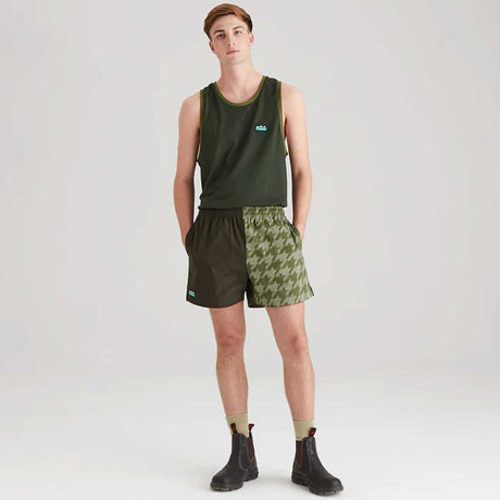 RIDGELINE Backslider Shorts - Deep Forest Print