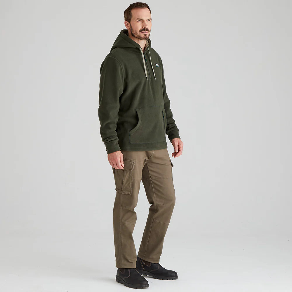 RIDGELINE Ballistic Fleece Hoodie - Mens - Deep Forest