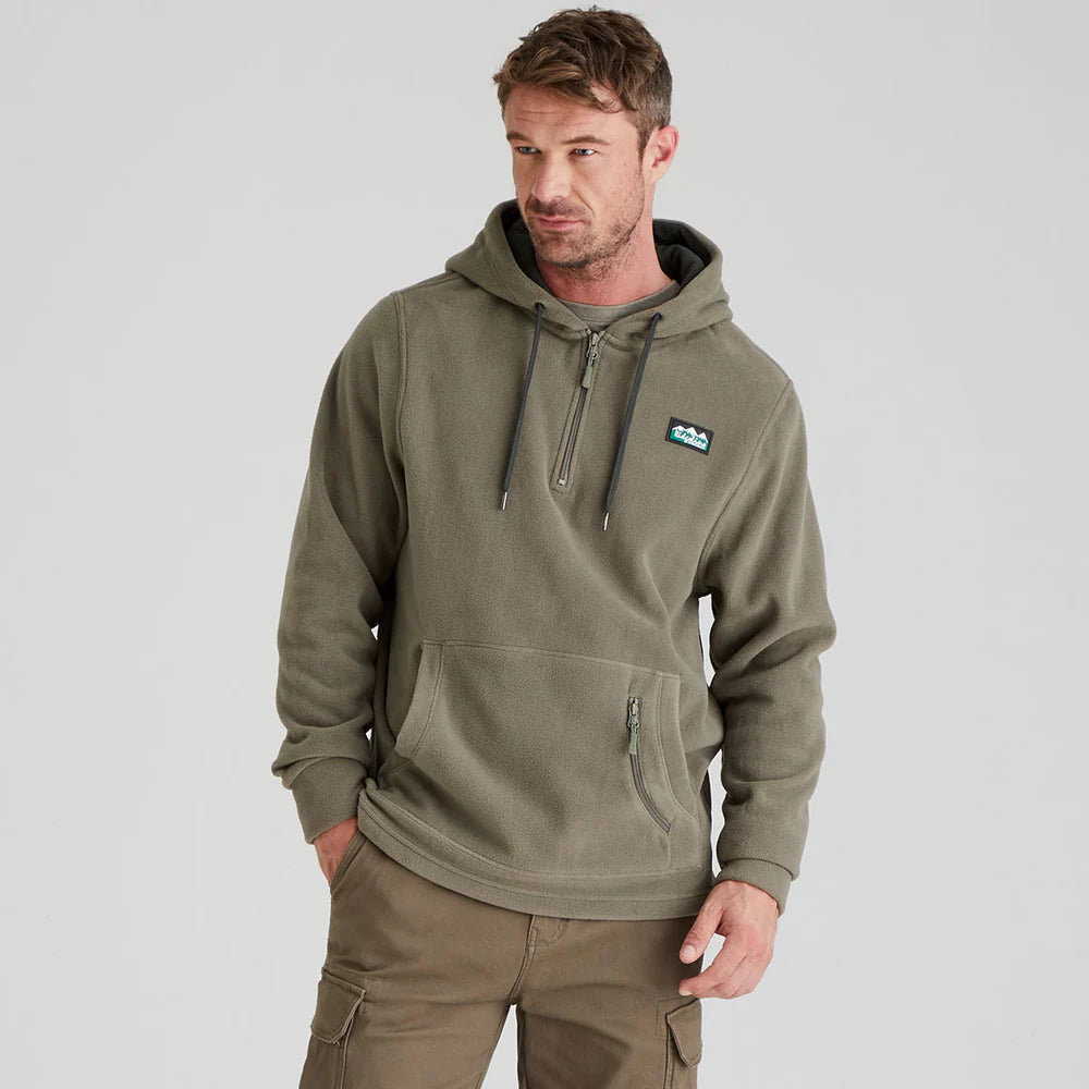 RIDGELINE Ballistic Fleece Hoodie - Mens - Smokey Olive