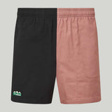 RIDGELINE Hose Down Shorts - Black / Dusky Pink