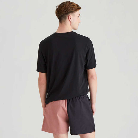 RIDGELINE Hose Down Shorts - Black / Dusky Pink