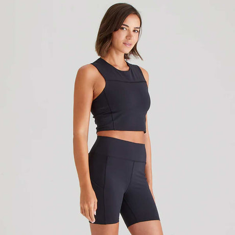 RIDGELINE Ladies Infinity Crop Top - Black