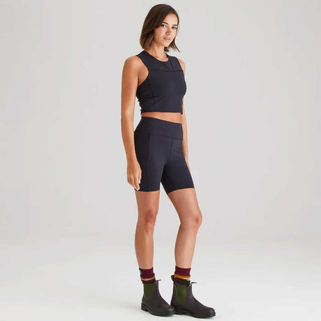 RIDGELINE Ladies Infinity Crop Top - Black