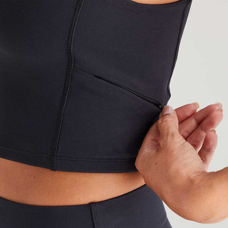 RIDGELINE Ladies Infinity Crop Top - Black