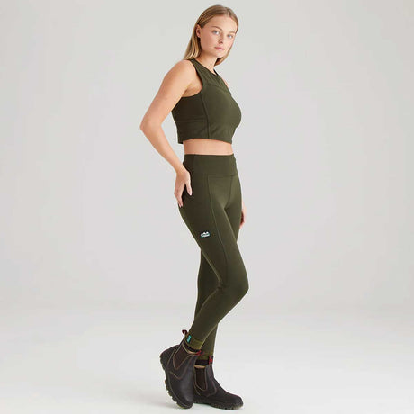 RIDGELINE Ladies Infinity Crop Top - Deep Forest