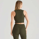 RIDGELINE Ladies Infinity Crop Top - Deep Forest