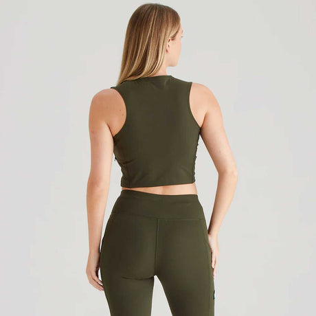 RIDGELINE Ladies Infinity Crop Top - Deep Forest