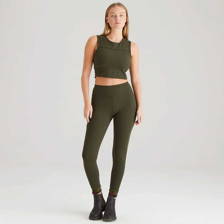RIDGELINE Ladies Infinity Crop Top - Deep Forest