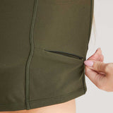 RIDGELINE Ladies Infinity Crop Top - Deep Forest