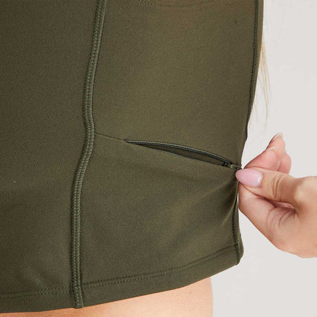 RIDGELINE Ladies Infinity Crop Top - Deep Forest