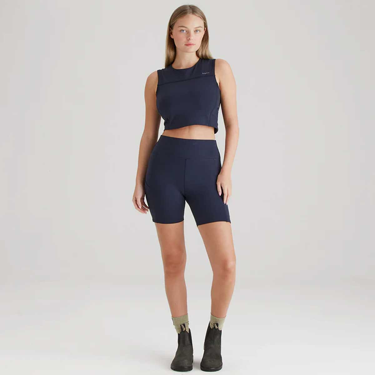 RIDGELINE Ladies Infinity Crop Top - Navy