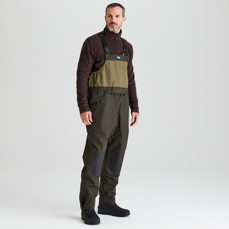 Ridgeline men's Agri Pro Bib & Brace Deep Forest, side view