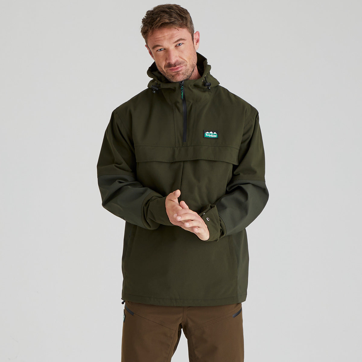 Ridgeline men's Cambrian Smock Deep Forest 2026, front view