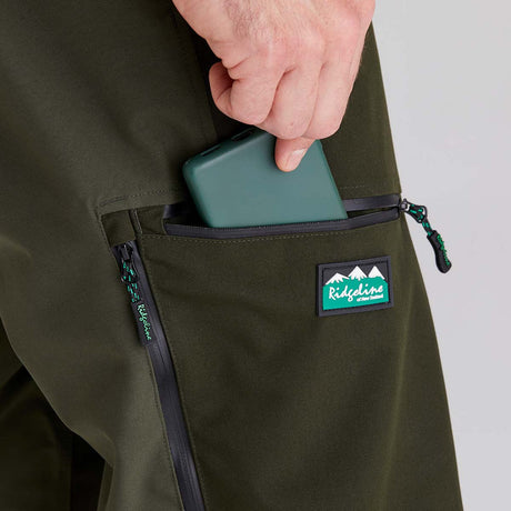 RIDGELINE Mens Cambrian Waterproof Trousers - Deep Forest
