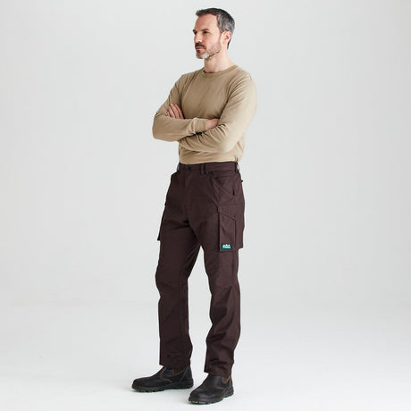 Ridgeline men's Grafter Trouser Deep Bark, side view