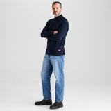Ridgeline men's Hartland 1/4 Zip Knit Navy, side view
