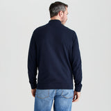 Ridgeline men's Hartland 1/4 Zip Knit Navy, back view