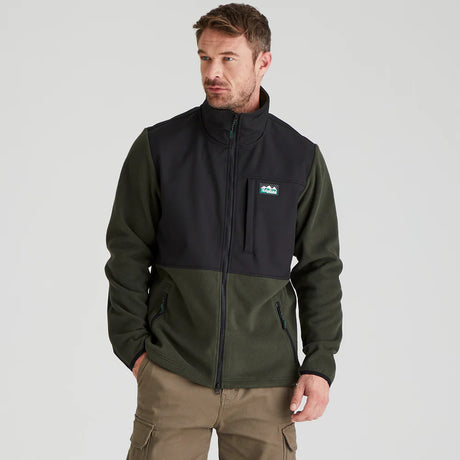 RIDGELINE Mens Hybrid Jacket - Deep Forest & Black