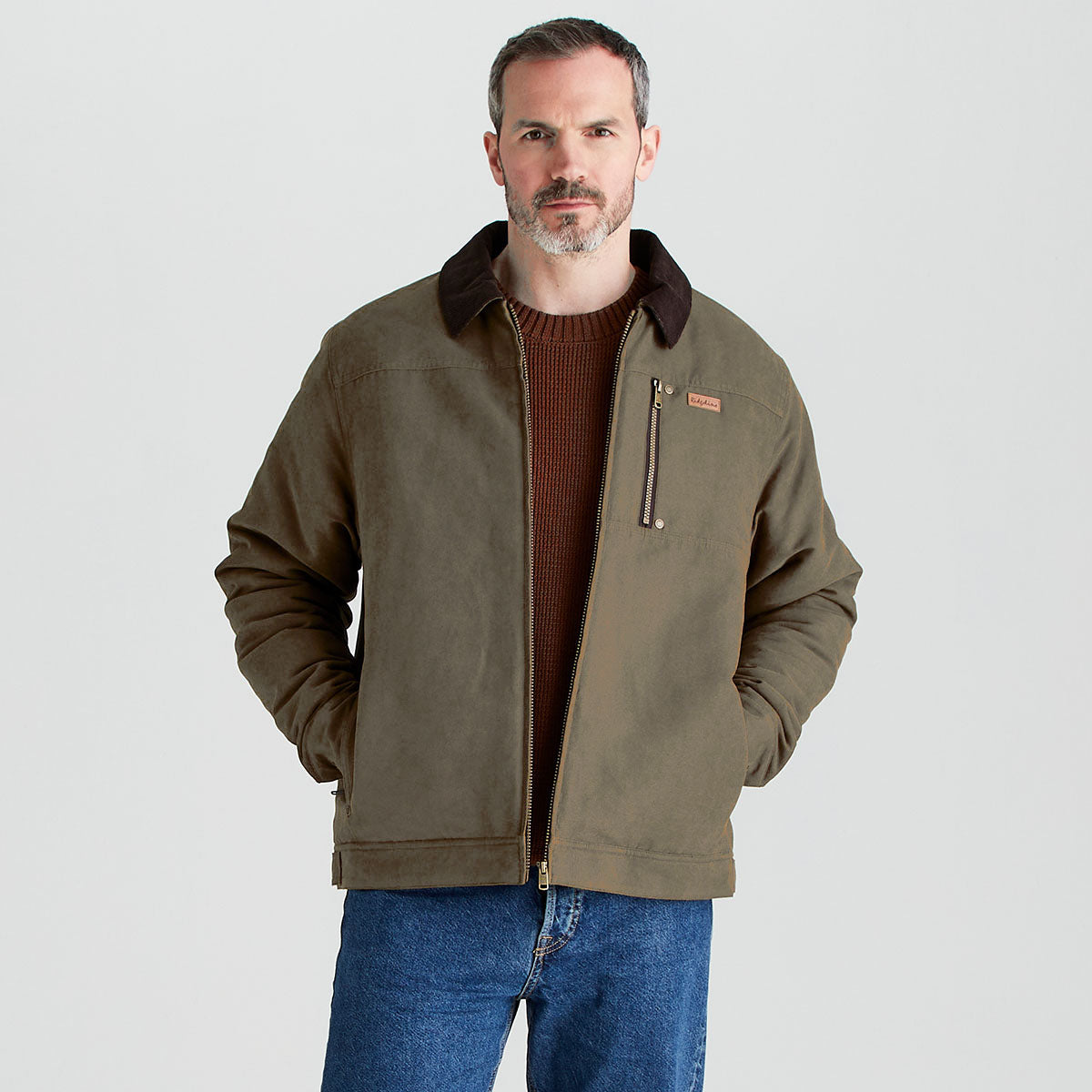 Ridgeline men's Montana Work Coat Moody Teak, front view