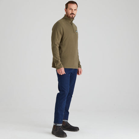 Ridgeline men's Narvik Fleece Ivy Green, side view