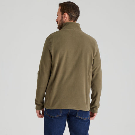 Ridgeline men's Narvik Fleece Ivy Green, back view