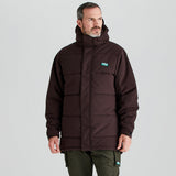 Ridgeline men's Tundra Thermal Jacket Deep Bark, front view