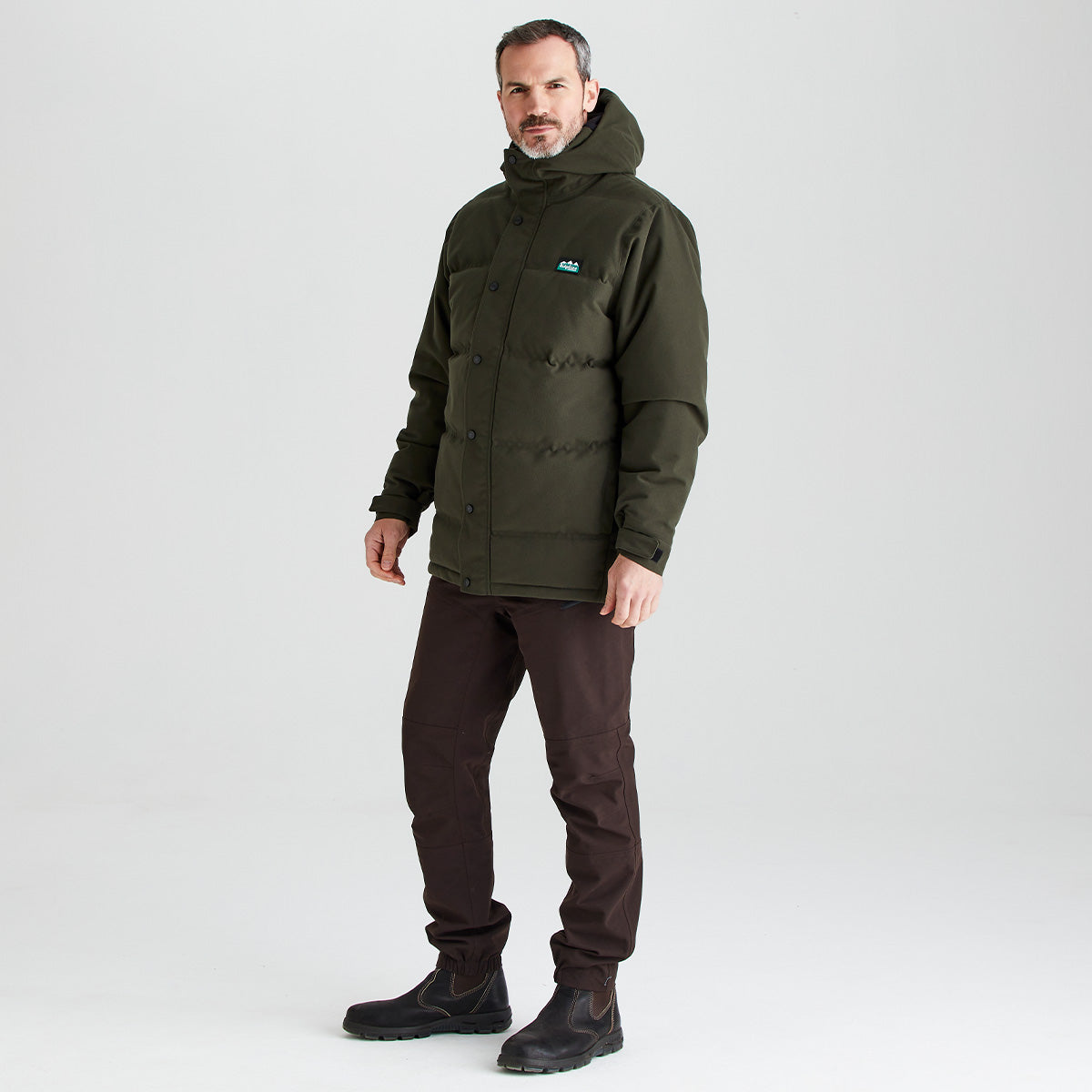 Ridgeline men's Tundra Thermal Jacket Deep Forest, side view