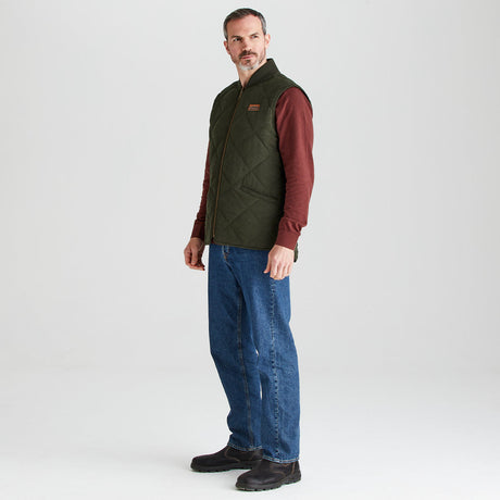 Ridgeline men's Wester Skeld Gilet Deep Forest, side view