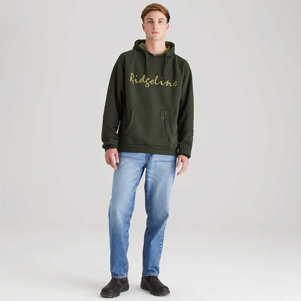 RIDGELINE Signature Hoodie - Mens - Deep Forest