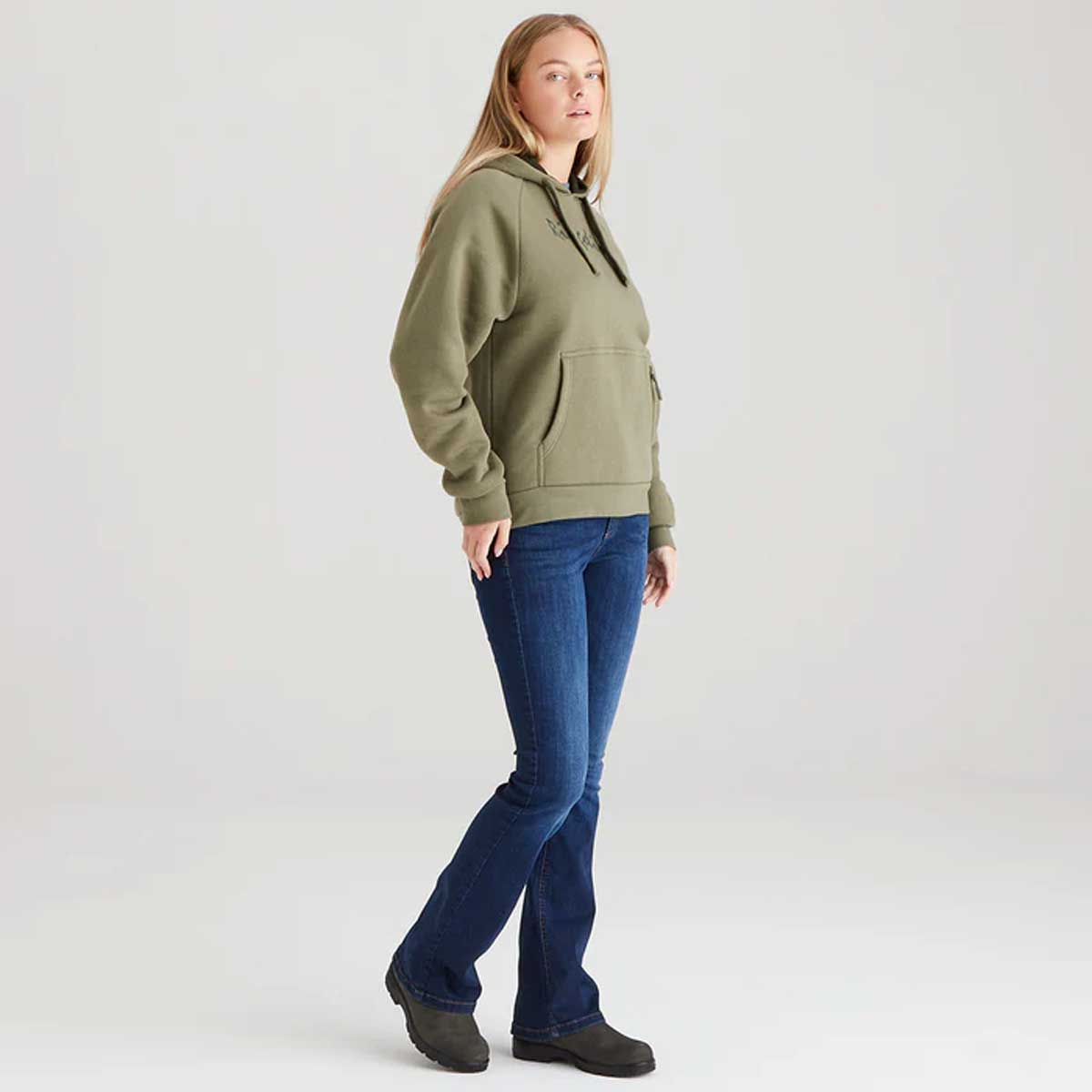 RIDGELINE Signature Hoodie - Womens - Khaki