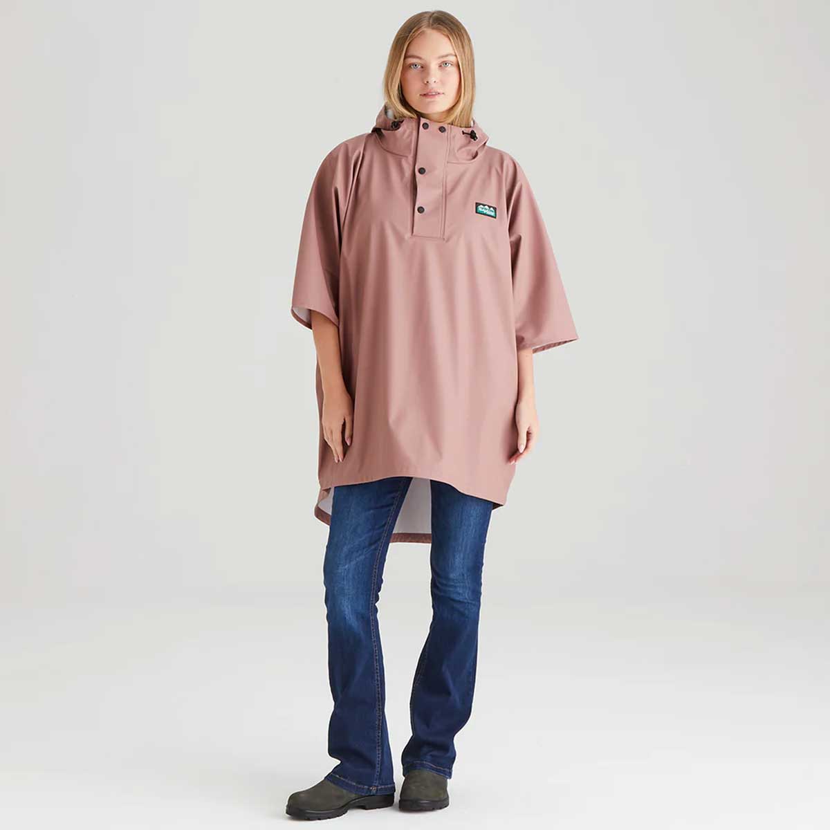 RIDGELINE Signature Poncho - Dusky Pink