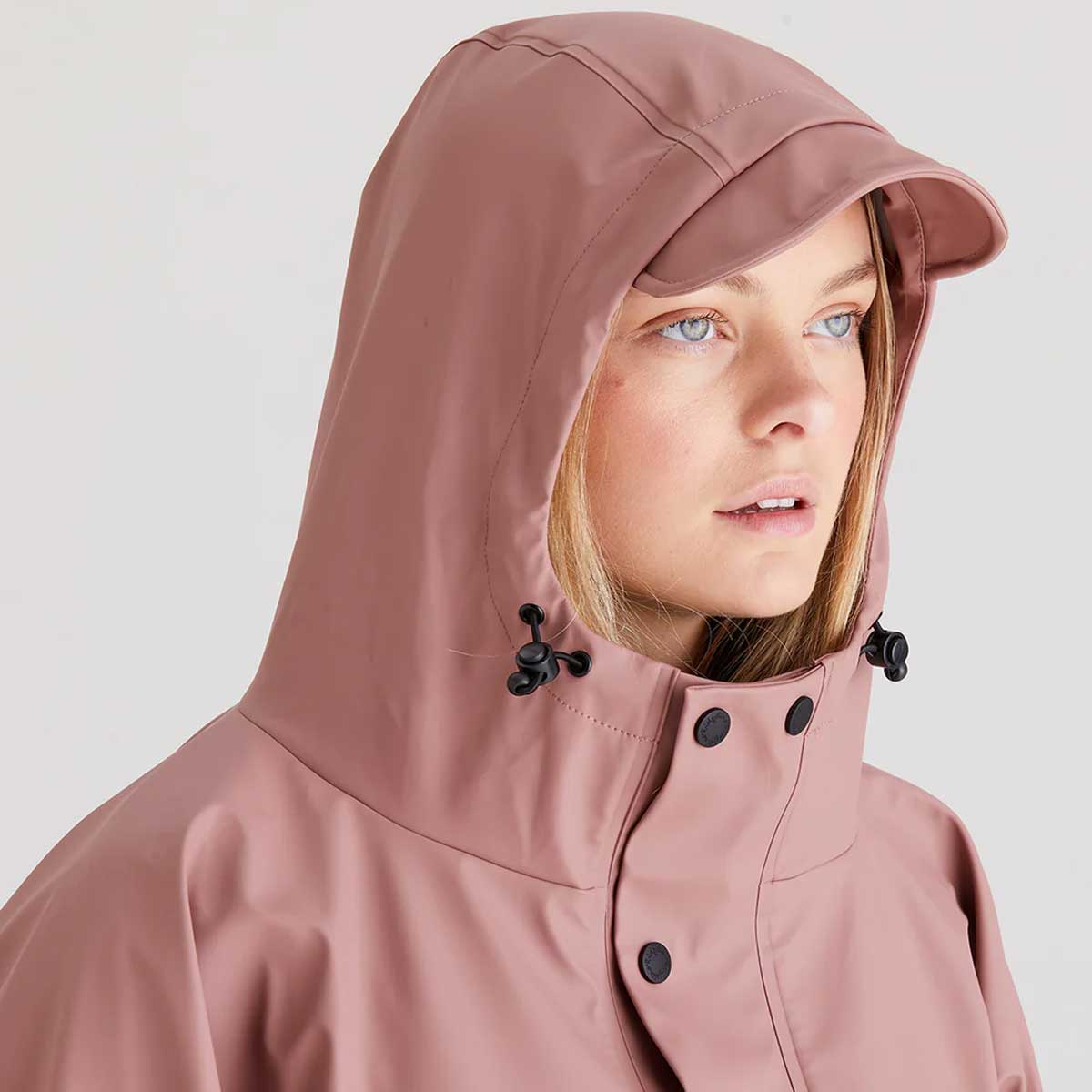 RIDGELINE Signature Poncho - Dusky Pink