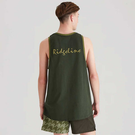 RIDGELINE Signature Singlet Top - Deep Forest