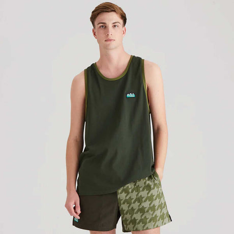 RIDGELINE Signature Singlet Top - Deep Forest