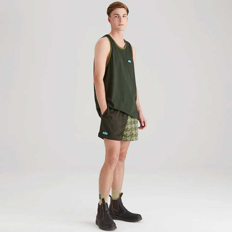 RIDGELINE Signature Singlet Top - Deep Forest