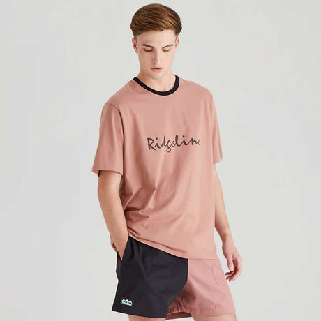 RIDGELINE Signature T-Shirt - Mens - Dusky Pink