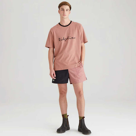 RIDGELINE Signature T-Shirt - Mens - Dusky Pink
