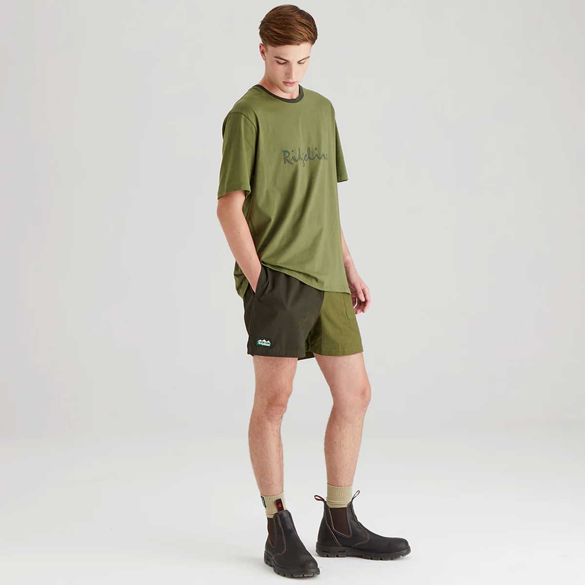 RIDGELINE Signature T-Shirt - Mens - Fern Green