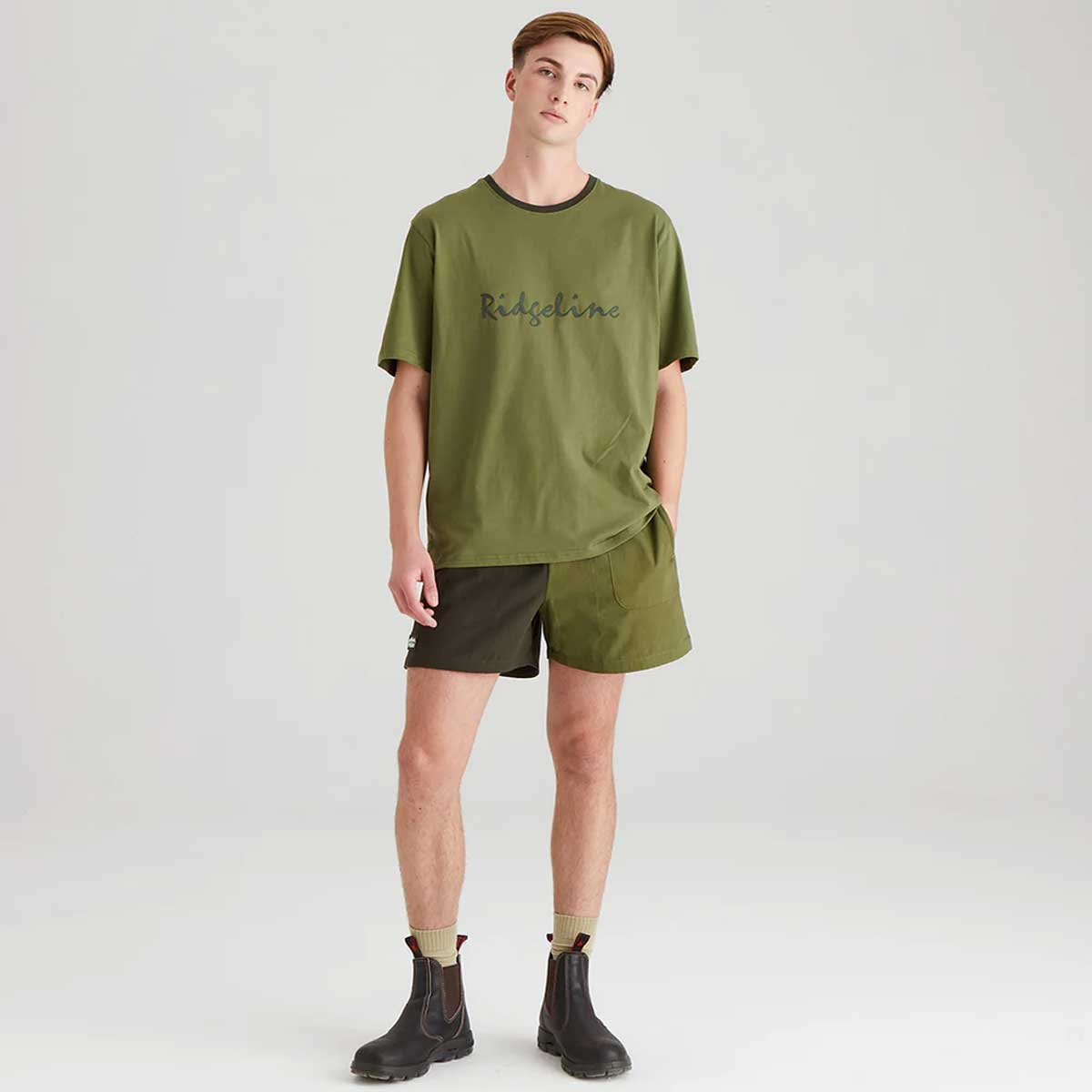 RIDGELINE Signature T-Shirt - Mens - Fern Green