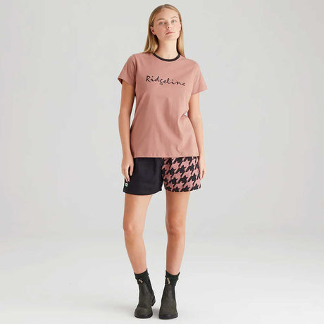 RIDGELINE Signature T-Shirt - Womens - Dusky Pink