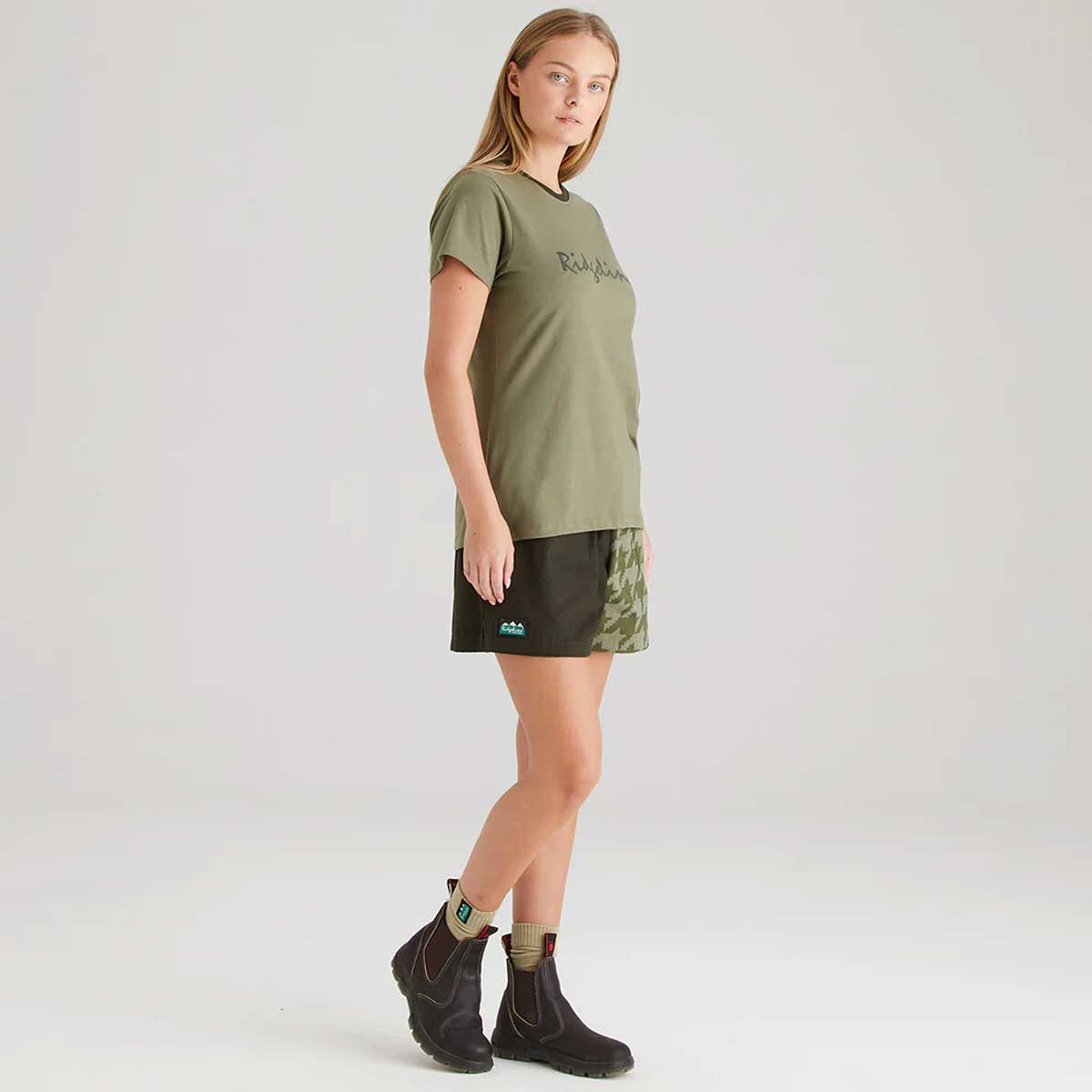 RIDGELINE Signature T-Shirt - Womens - Khaki