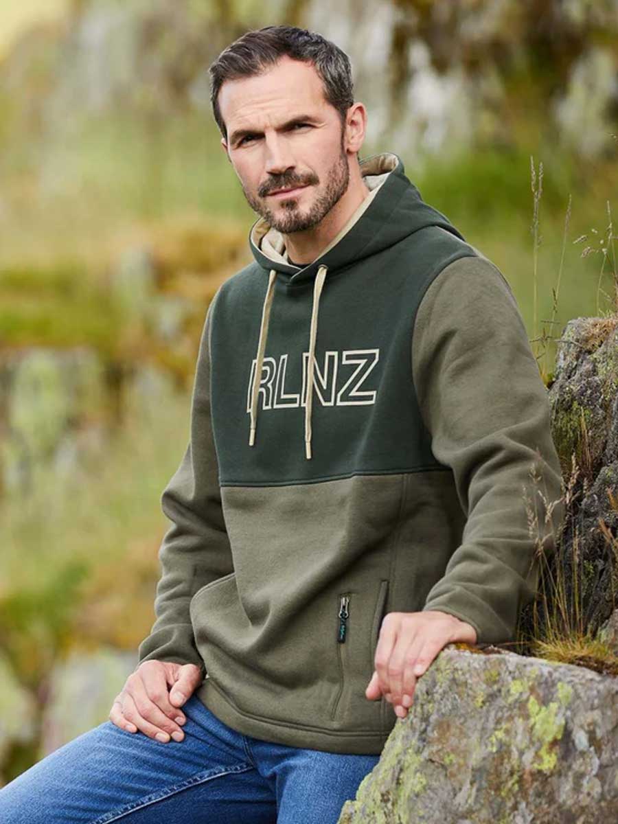 RIDGELINE South Island Hoodie - Mens - Olive