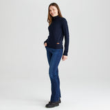 Ridgeline women's Melford Knit 1/4 Zip Navy, side view