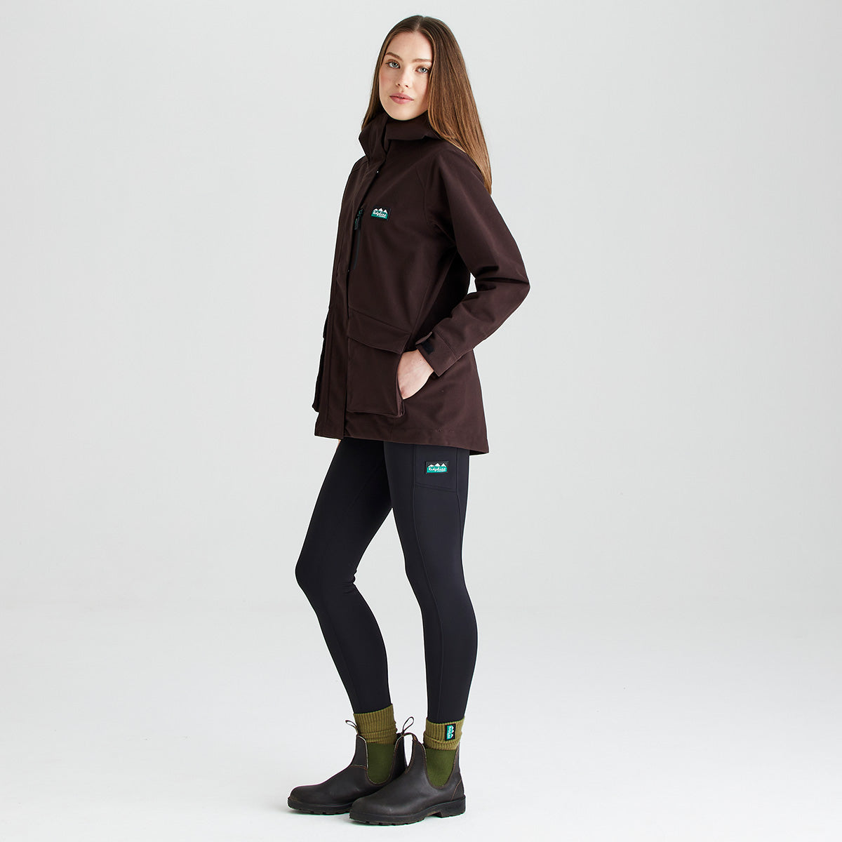 Ridgeline women's Rhea Jacket Deep Bark, side view