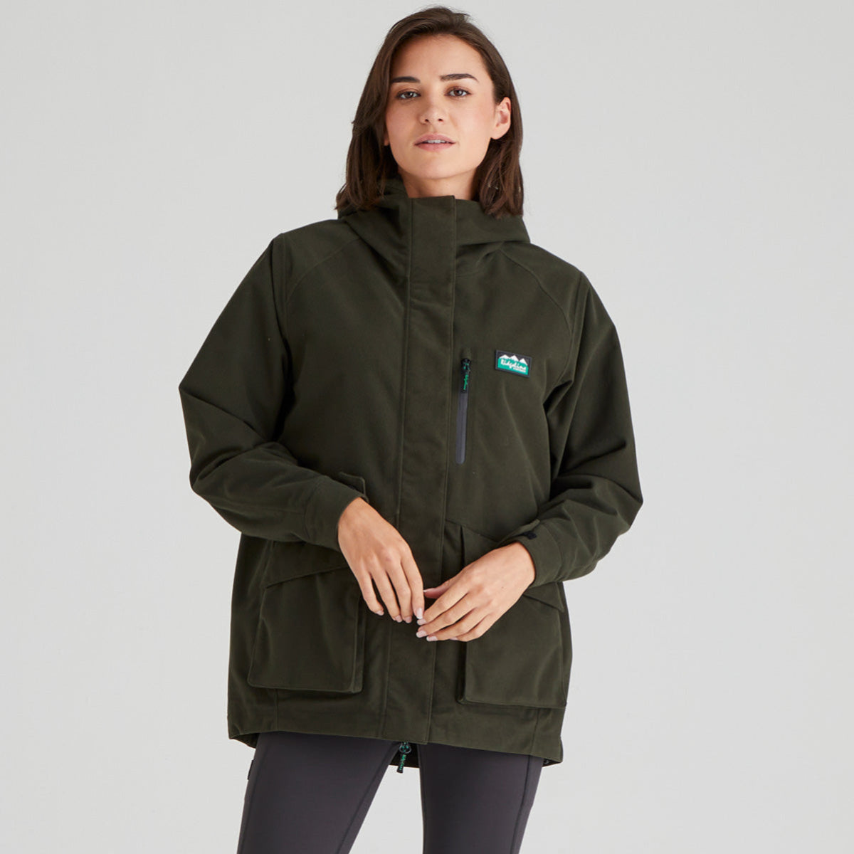 Ridgeline women's Rhea Jacket Deep Forest, front view