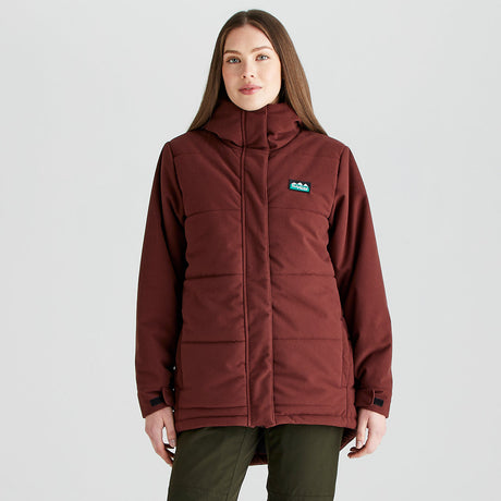 Ridgeline women's Taiga Thermal Jacket Oxblood, front view